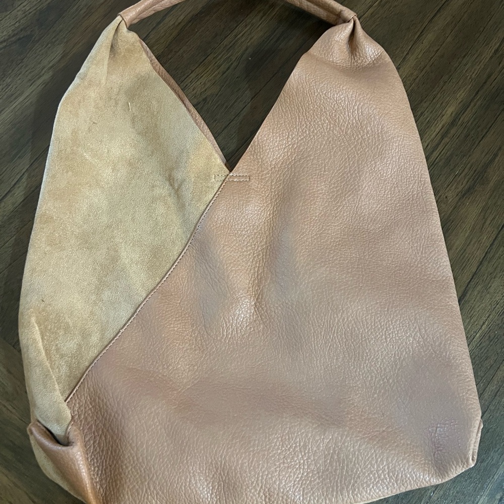 Shiraleah Two-Tone Tan and Brown Women's hobo Bag